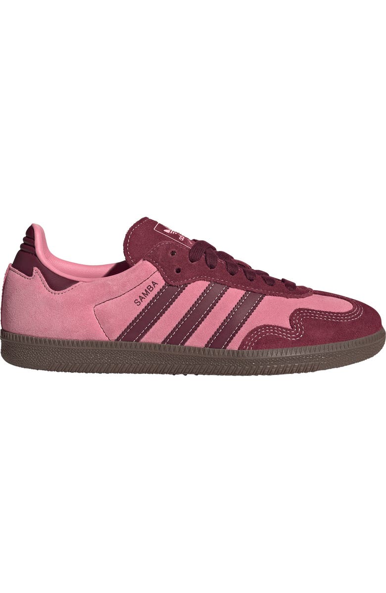 adidas Samba OG Sneaker, Alternate, color, Pink Spark/ Shadow Red/ Gum5