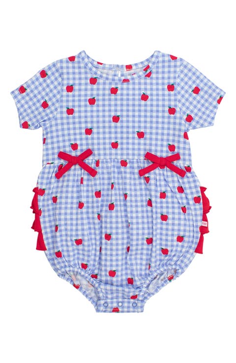 Apple Orchard Ruffle Cotton Bubble Romper