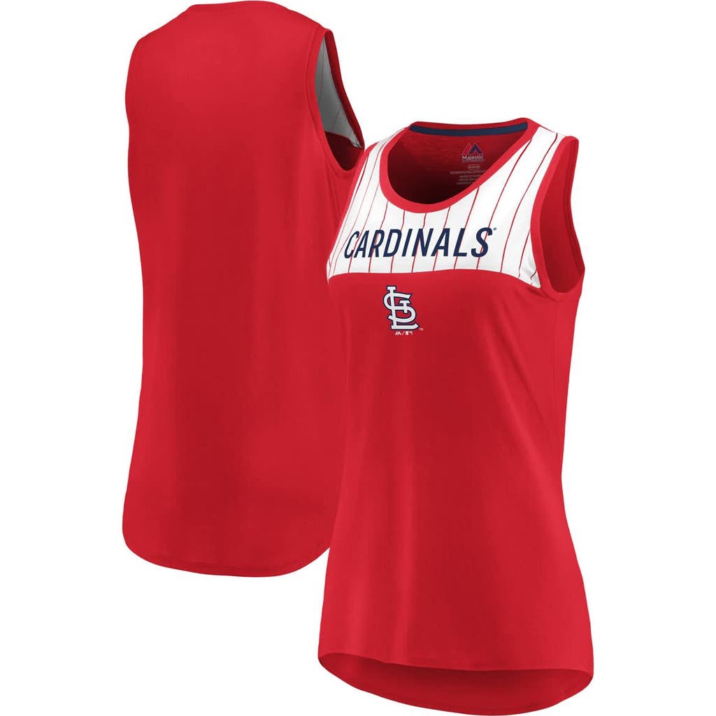 Majestic Red St. Louis Cardinals Break From Tradition Tank Top In Red