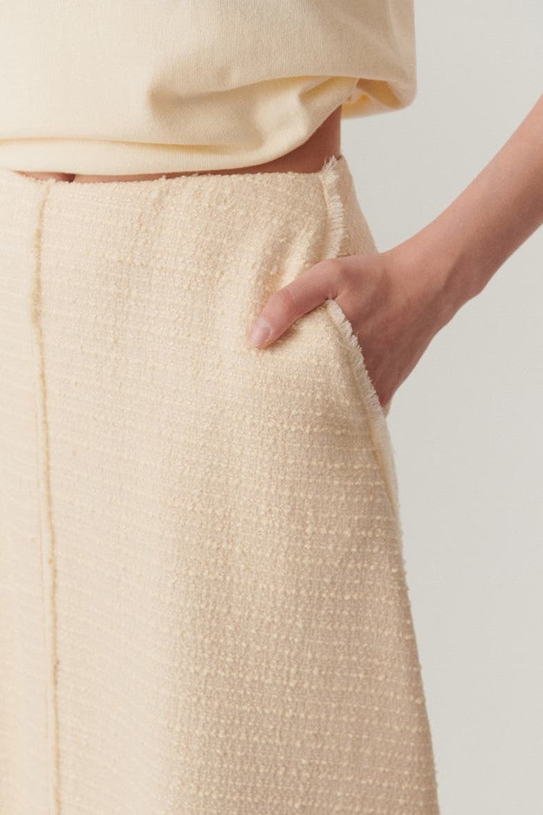 Ruth Midi Flared Skirt, Alternate, color, ECRU