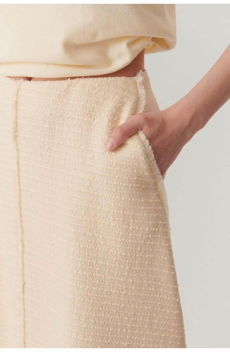 Exquise Ruth Midi Flared Skirt, Alternate, color, Ecru