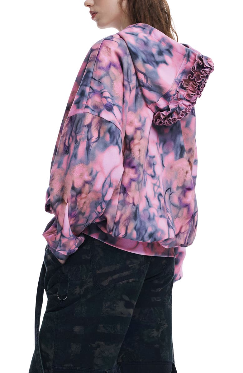 Desigual x Collina Strada Floral Hoodie, Alternate, color, Pink