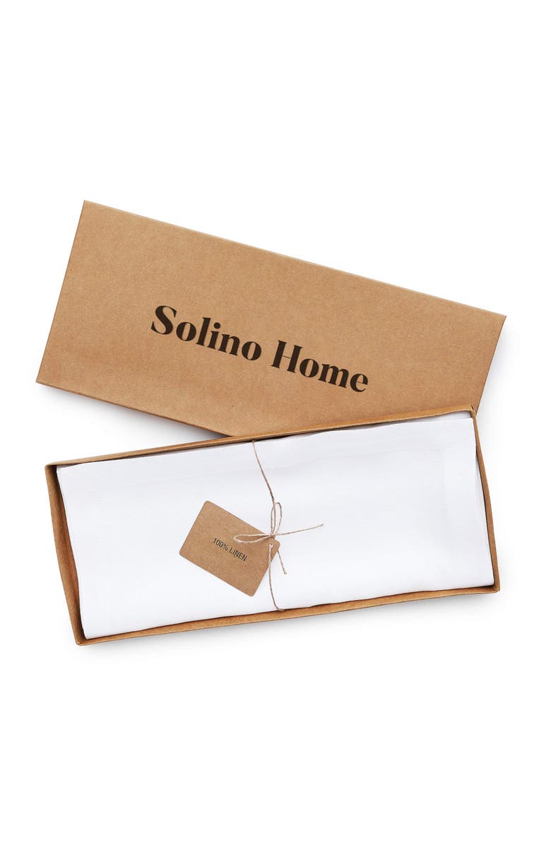 Solino Home Linen Table Runner - Fete, Alternate, color, White