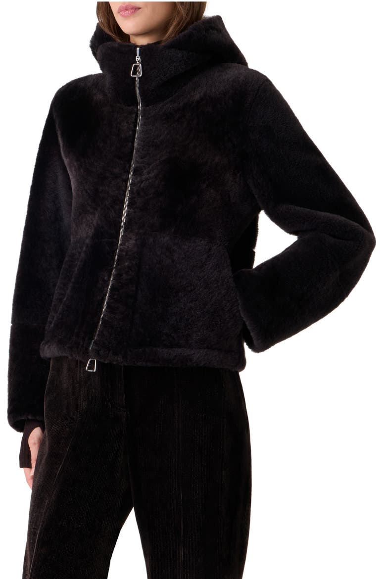 Dino Reversible Genuine Shearling Jacket, Alternate, color, COFFEE