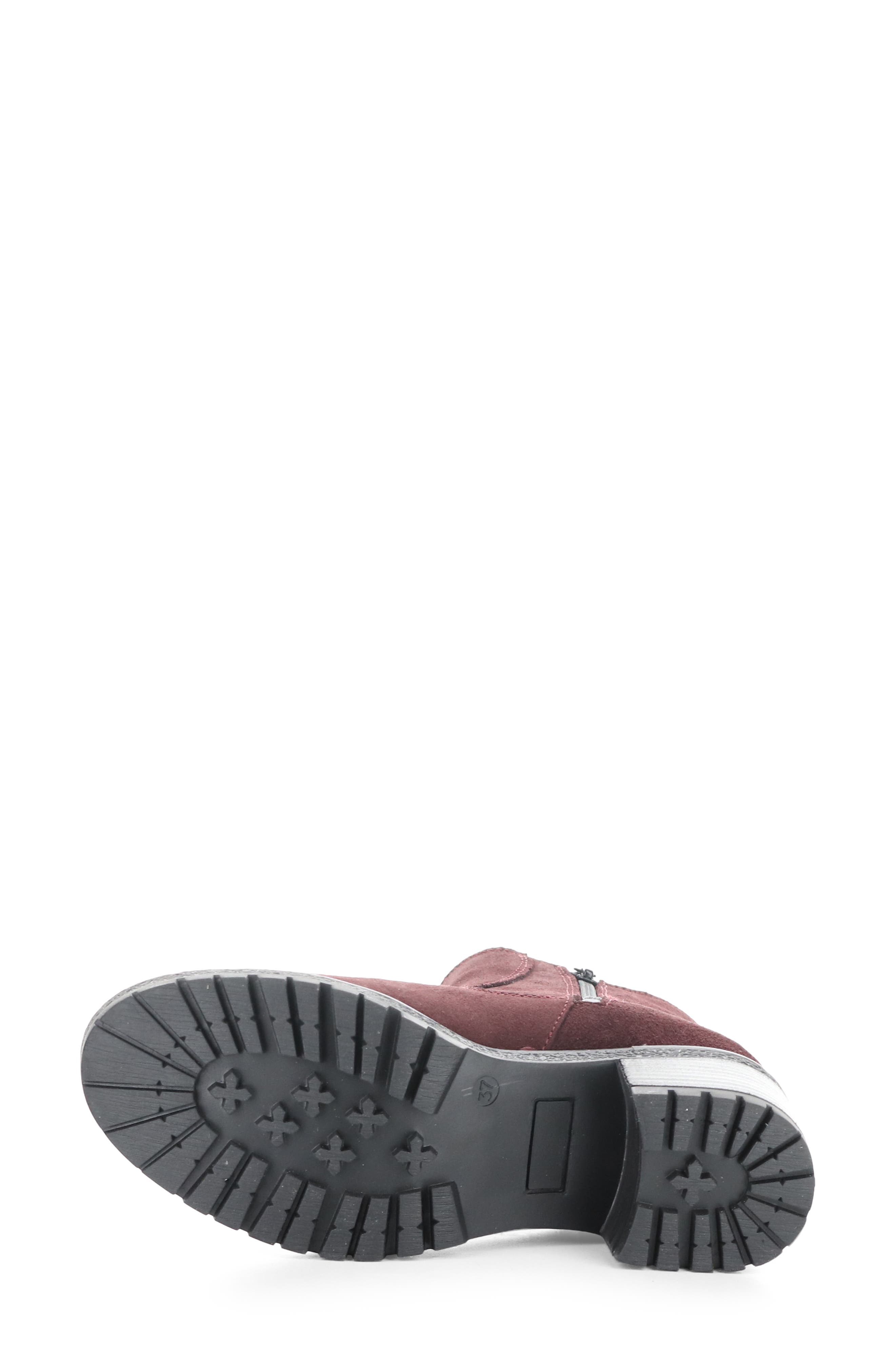 Bos. & Co. Mercy Waterproof Zip Bootie, Alternate, color, Mulberry Suede