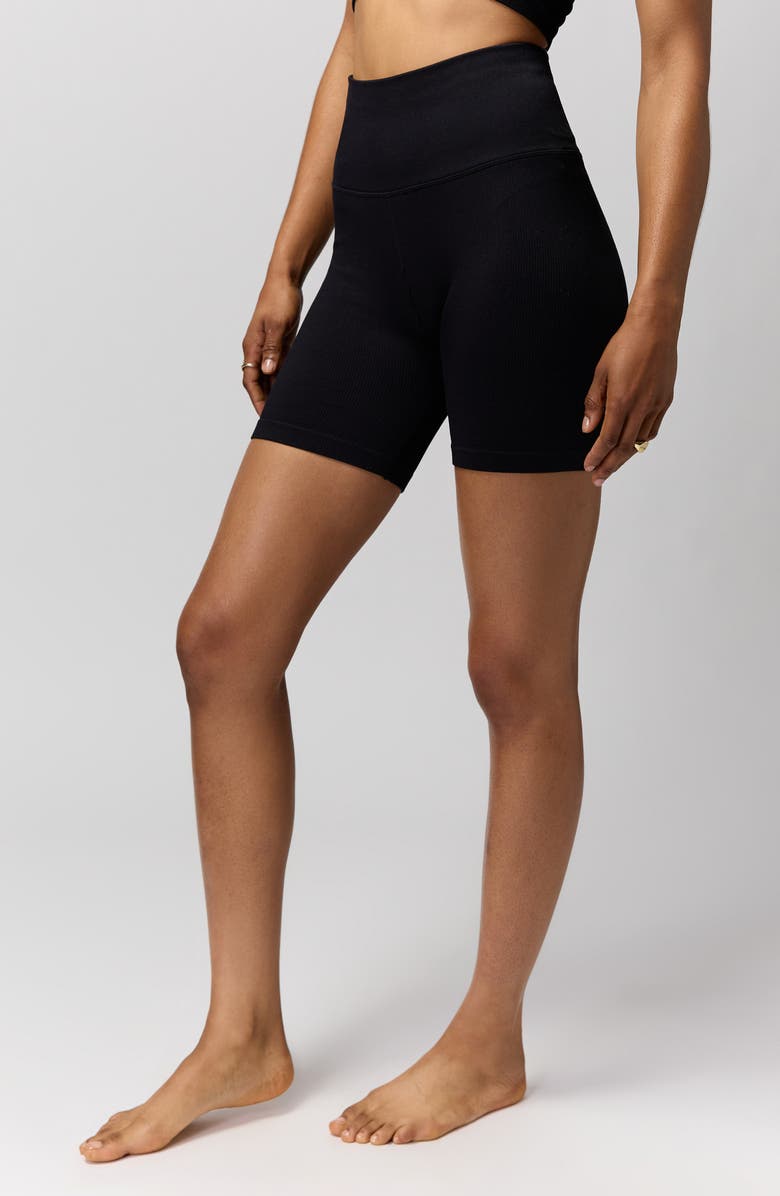 Spiritual Gangster Love Sculp Seamless Rib Bike Shorts, Alternate, color, 