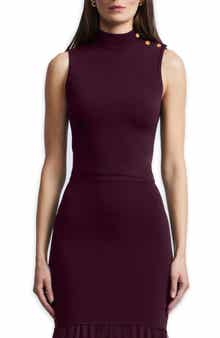 Vera Mock Neck Sleeveless Top