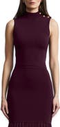 BCBGMAXAZRIA Vera Mock Neck Sleeveless Top