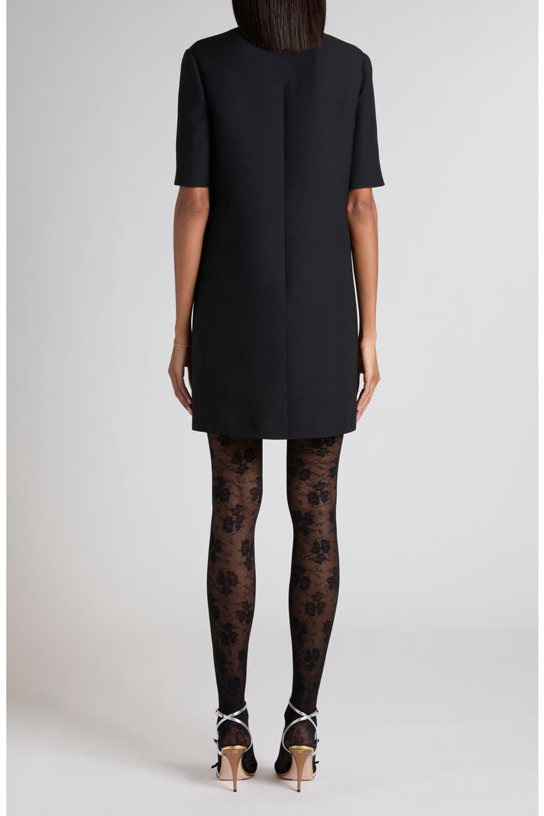 black silk shift dress Tailored Black Silk Party Dress