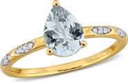Julianna B. Aquamarine & Diamond Ring 14k