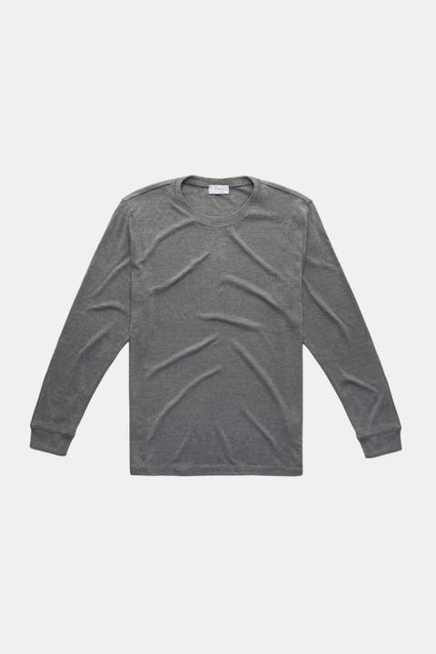 Heavyweight Viscose Interlock Long Sleeve Crewneck