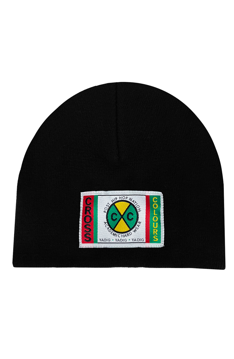 Cross Colours Label Logo Beanie, Main, color,