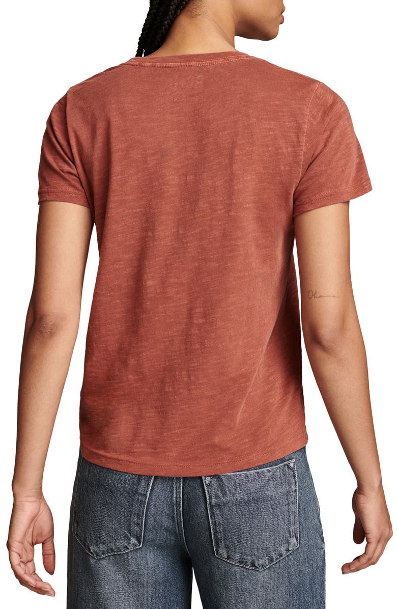 Lucky Brand AC/DC Floral Embroidered Cotton Graphic T-Shirt, Alternate, color, 