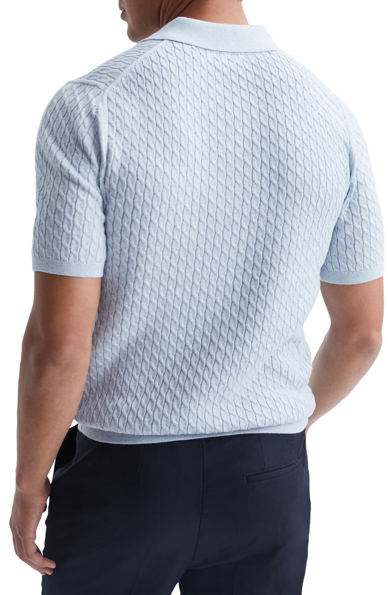 Reiss Federico Cable Polo Sweater, Alternate, color,