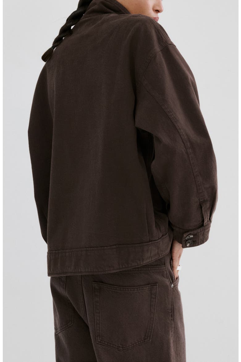 Eugenie Cotton Twill Jacket, Alternate, color, CHOCOLATE