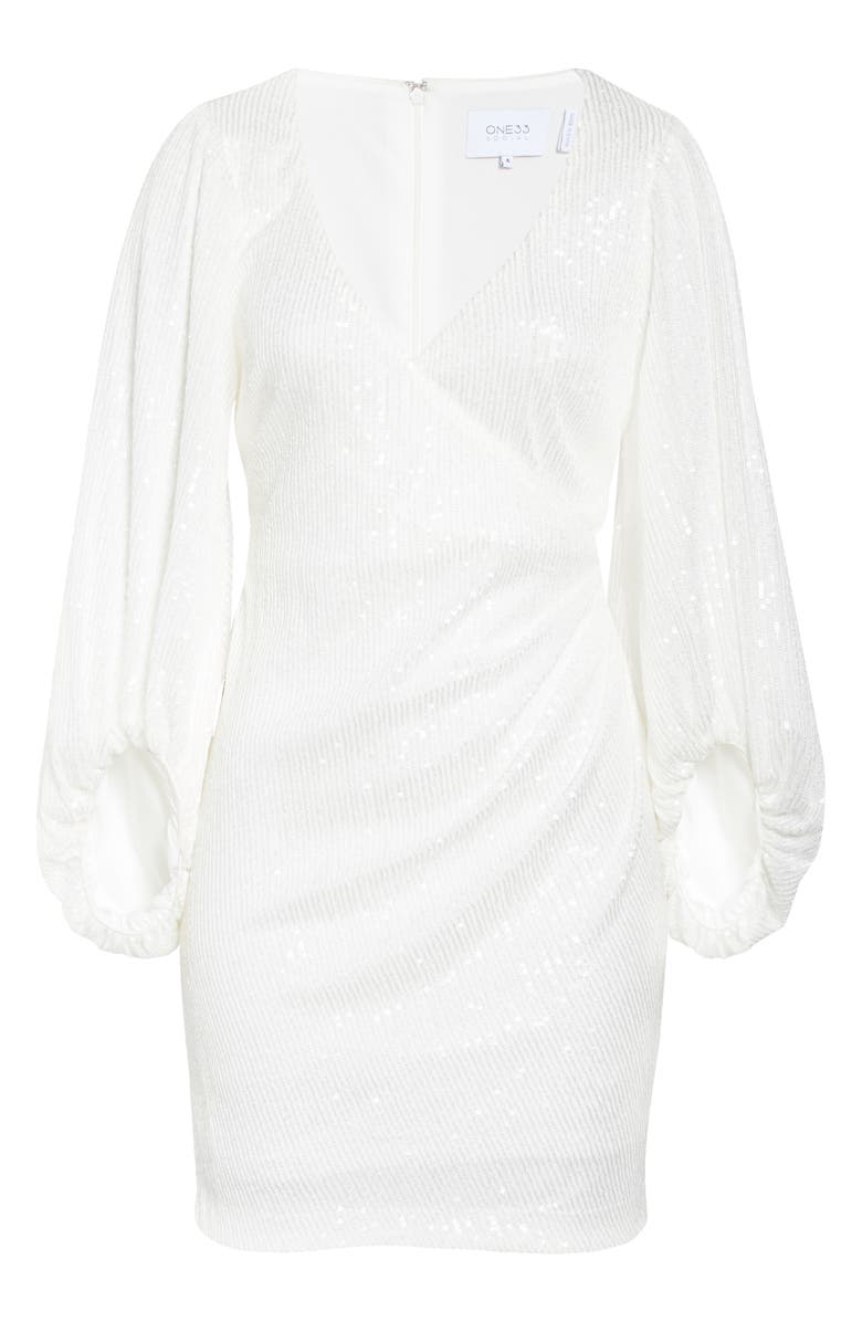One33 Social Balloon Sleeve Sequin Minidress, Alternate, color, 