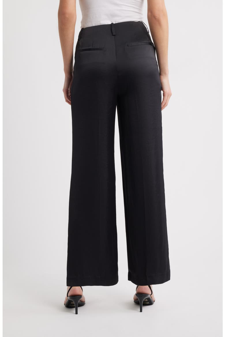 Clean Waist Straight Leg Pants, Alternate, color, BLACK