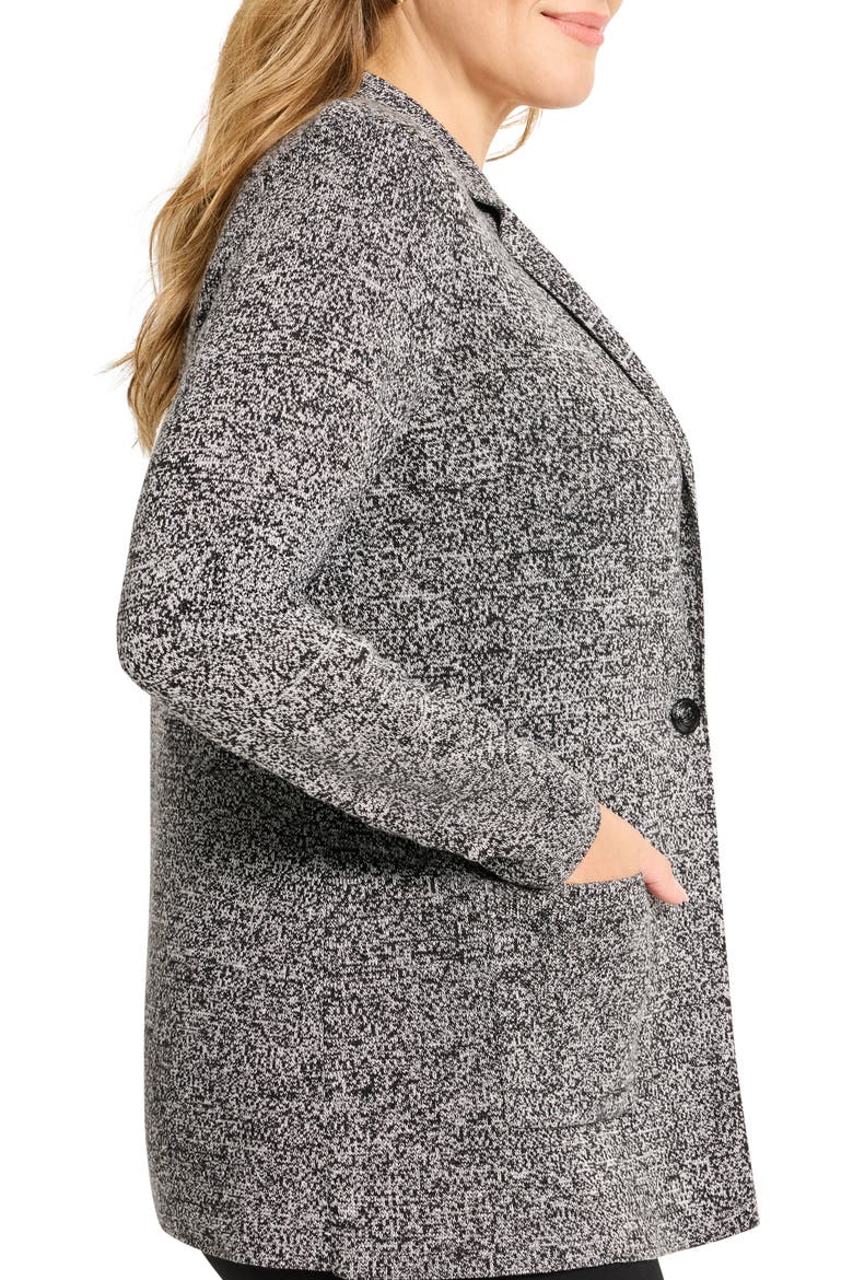 Knit Blazer, Alternate, color, BLACK MIX