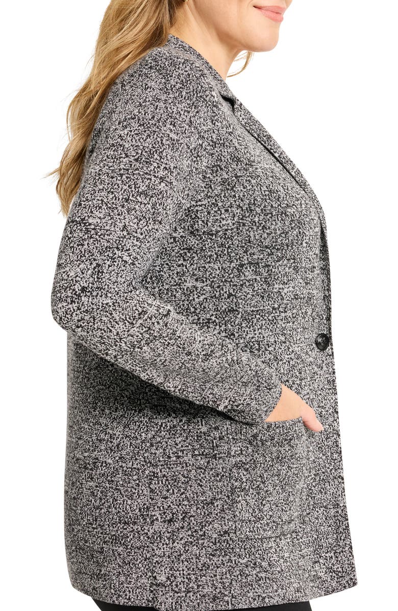 NIC+ZOE Knit Blazer, Alternate, color, Black Mix
