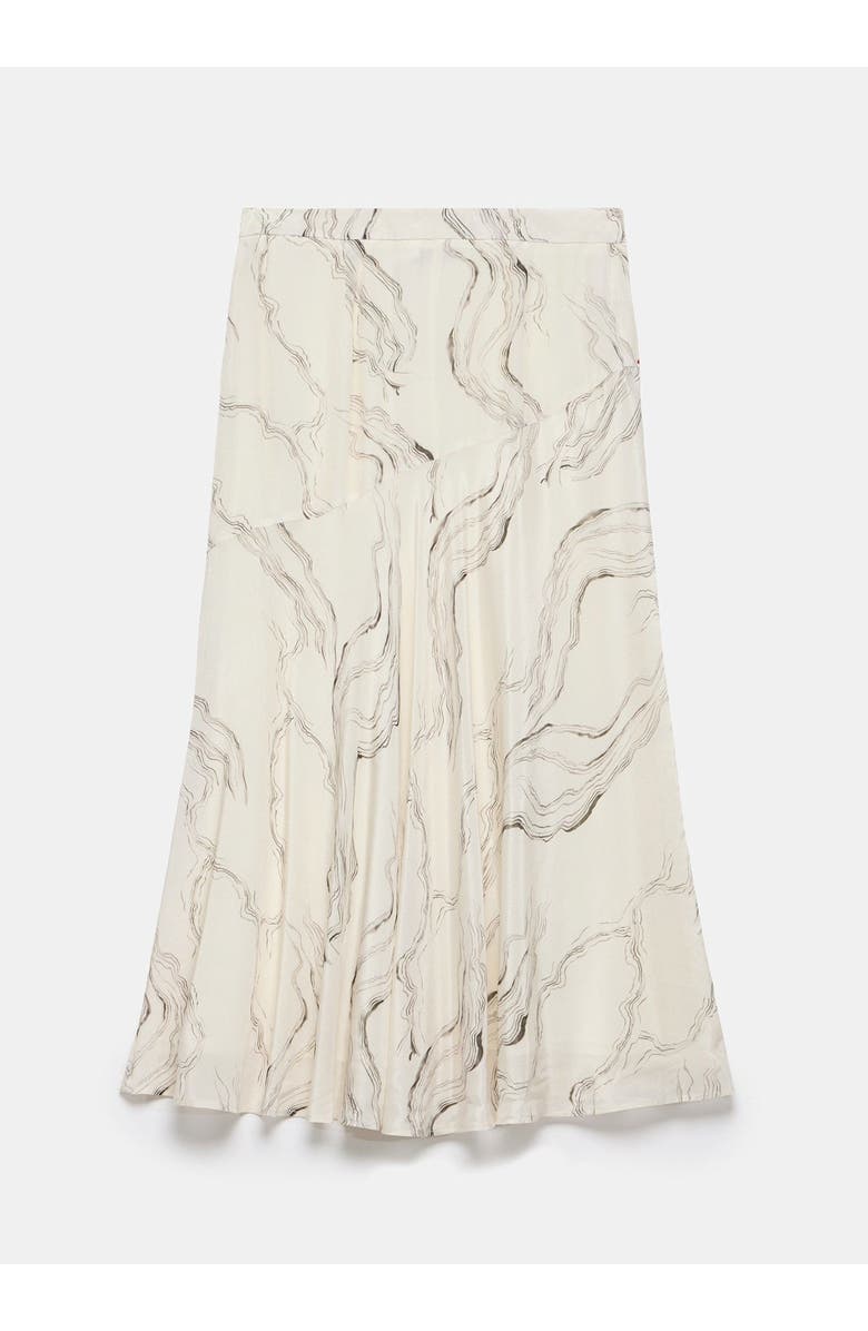 MINT VELVET Marble Print Midi Skirt, Alternate, color, Cream