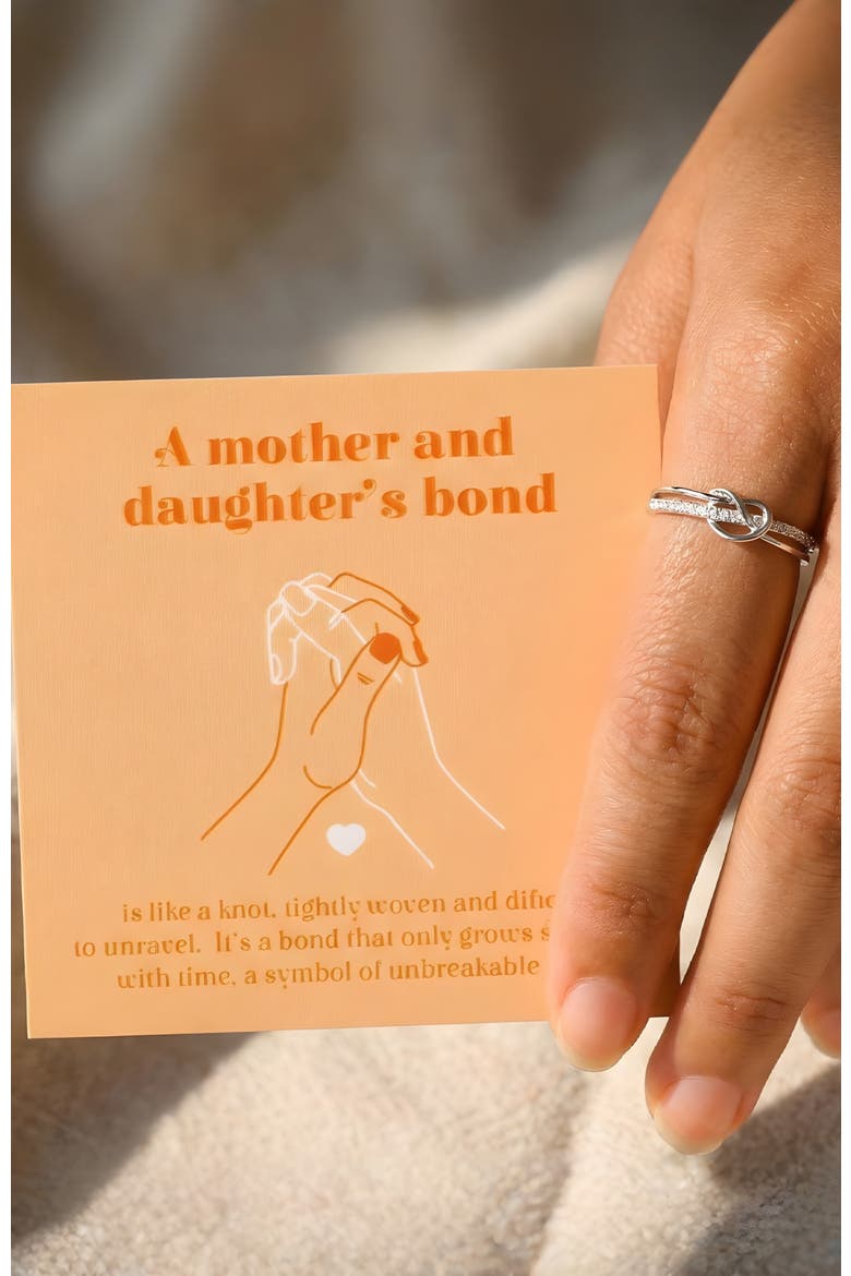 Mint & Lily Mother & Daughter Bond Double Band Knot Ring (Women ...