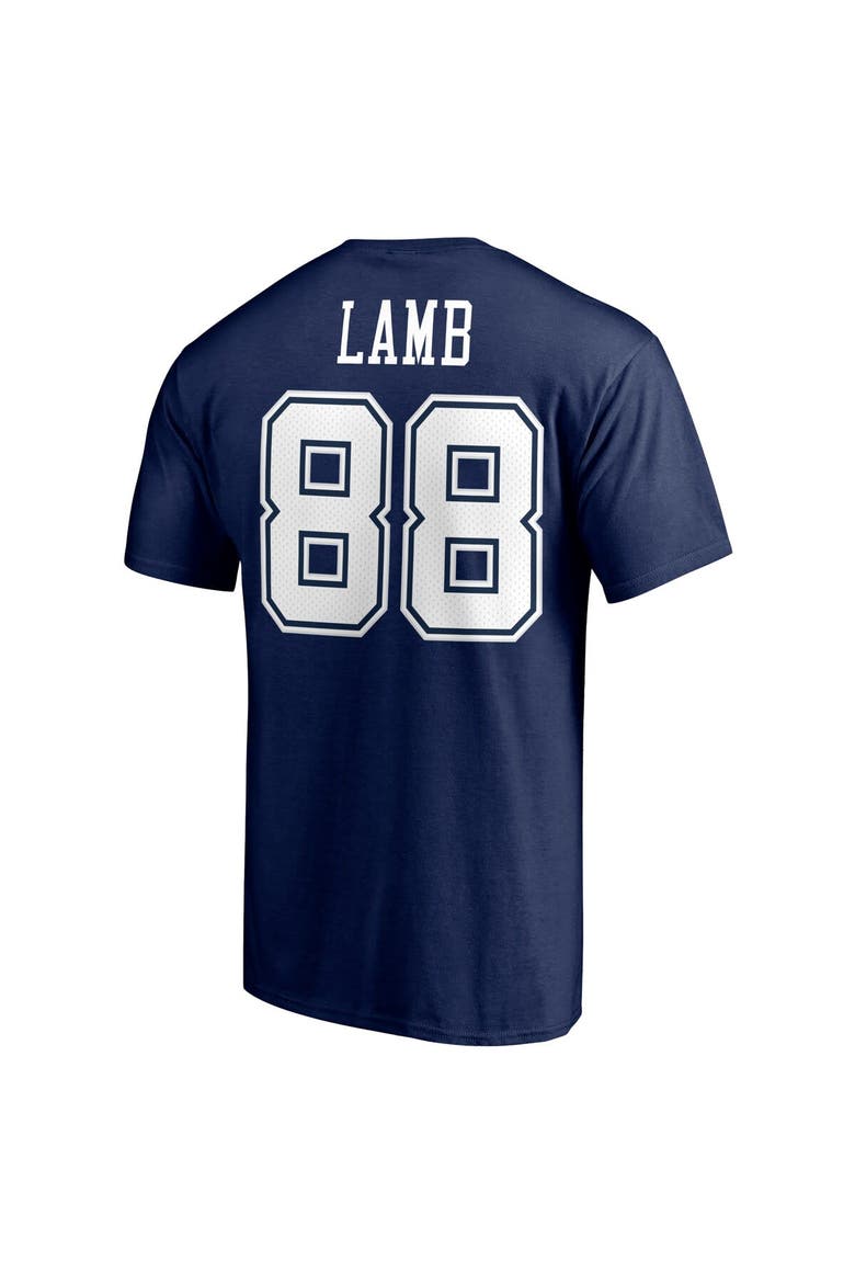 Men's Fanatics Branded CeeDee Lamb Navy Dallas Cowboys Team Player Icon Name & Number T-Shirt, Alternate, color, Navy