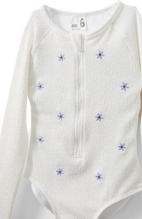 Cotton On Kids Kid's Lydia Low One Piece In Vanilla Crinkle Embroidered