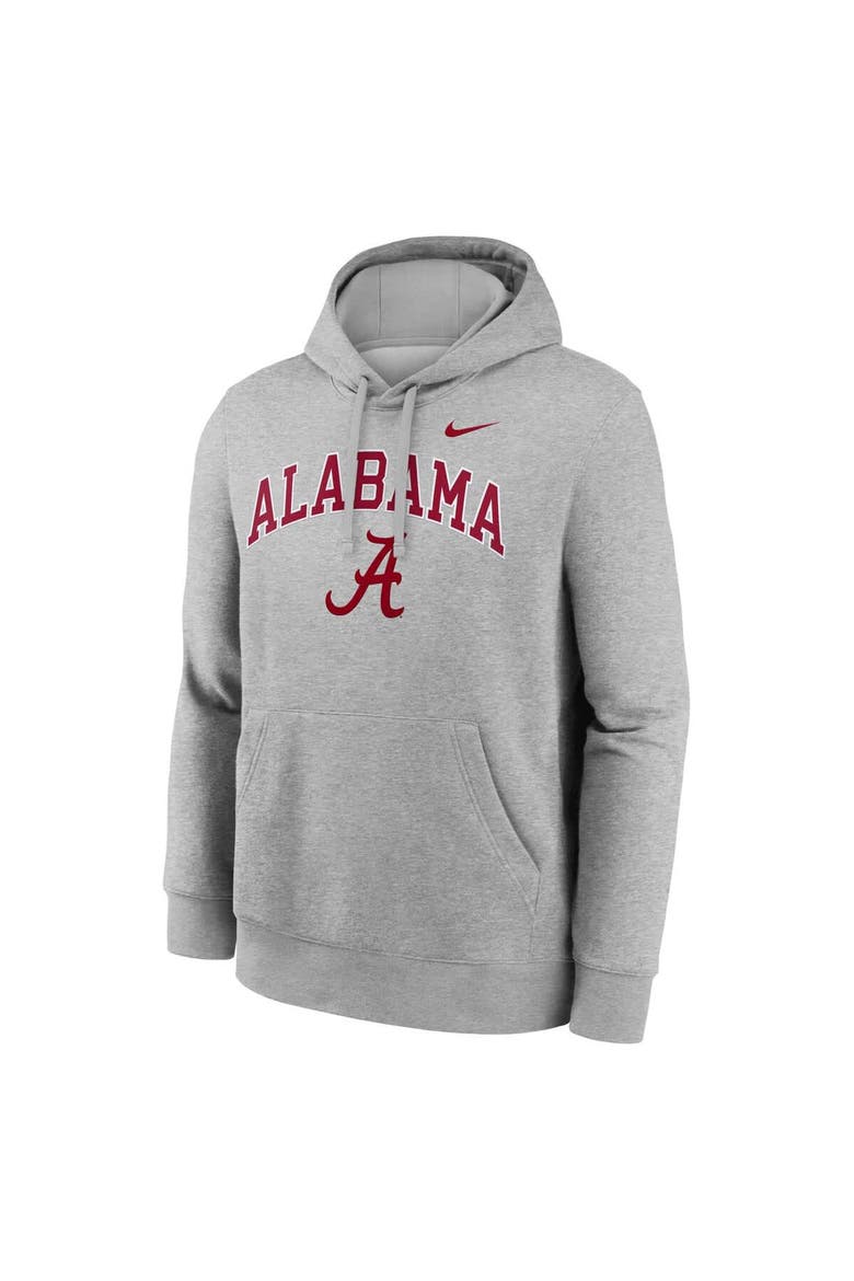 Men's Nike Gray Alabama Crimson Tide Club Fleece Arch Pullover Hoodie, Alternate, color, Gray