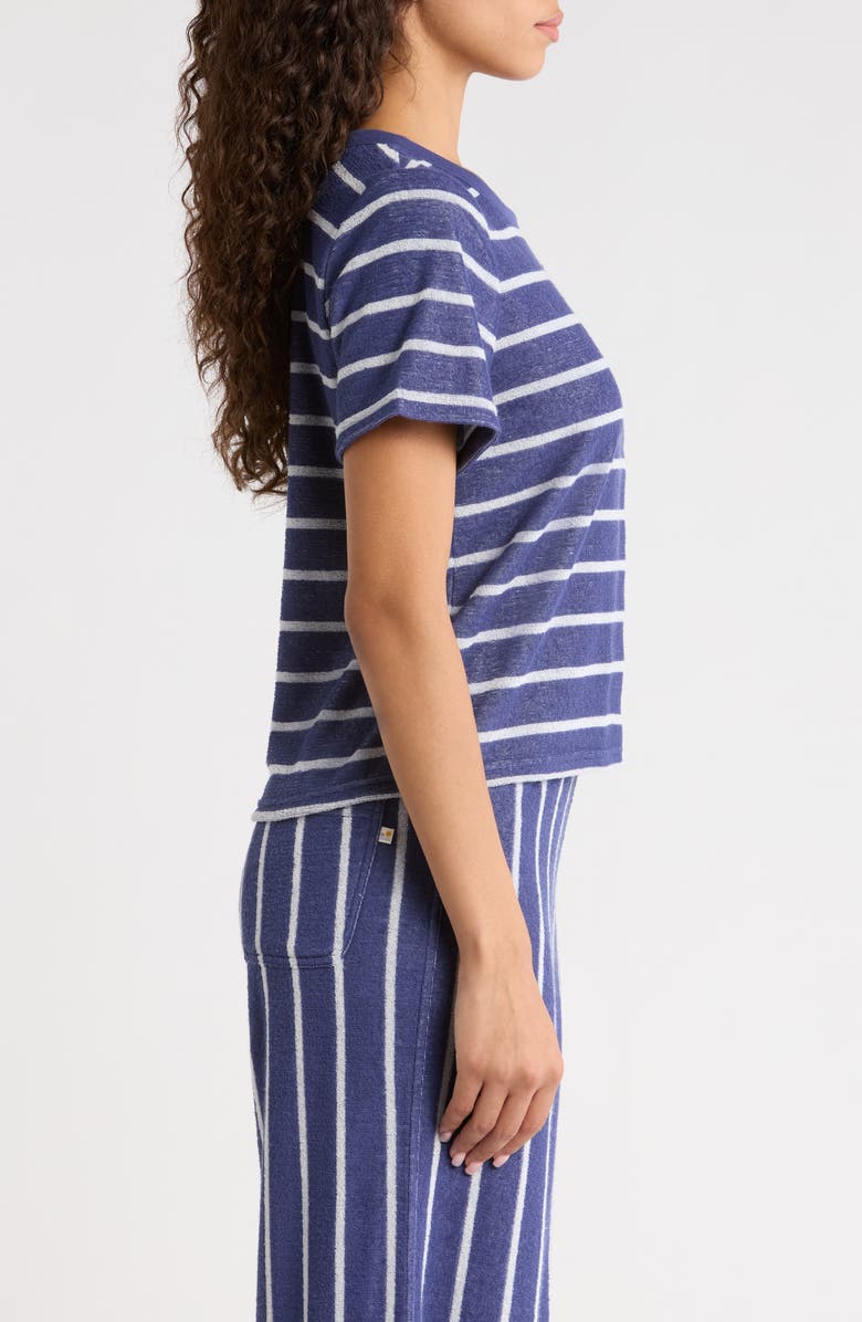 Marine Layer Stripe Beach Terry T-Shirt, Alternate, color, Bay Blue And White Stripe