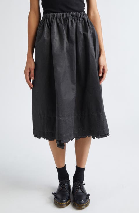 Mixed Media Midi Skirt