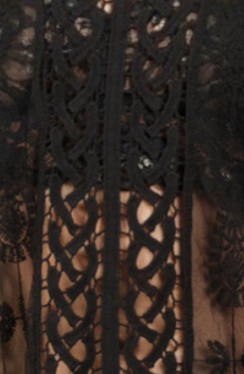 NIKKI LUND Mesh Embroidered Tunic Top, Alternate, color,