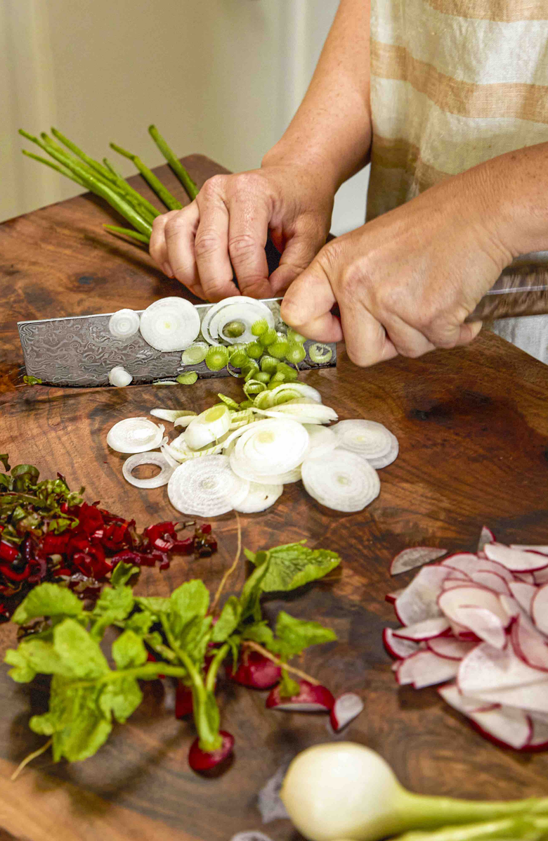 Italic Kumo VG10 Nakiri Knife, Alternate, color, Stabilized Maple