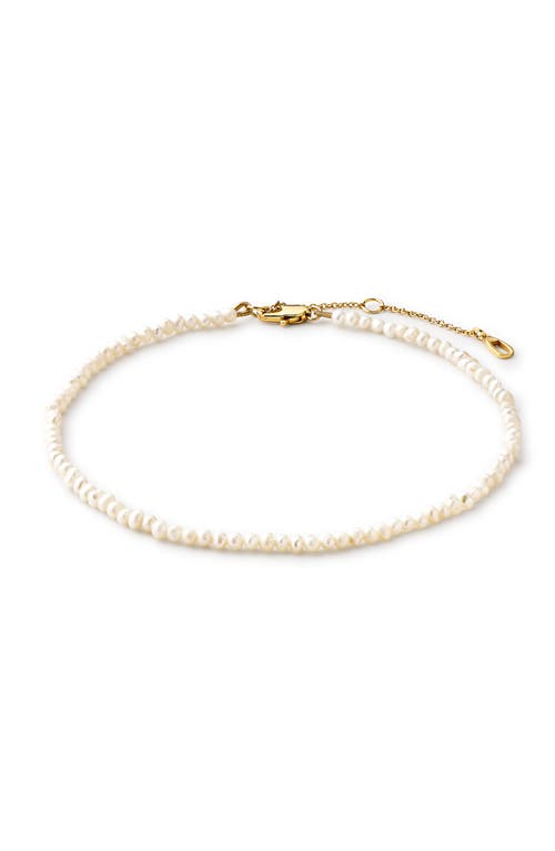 Ana Luisa Gold Anklet In White