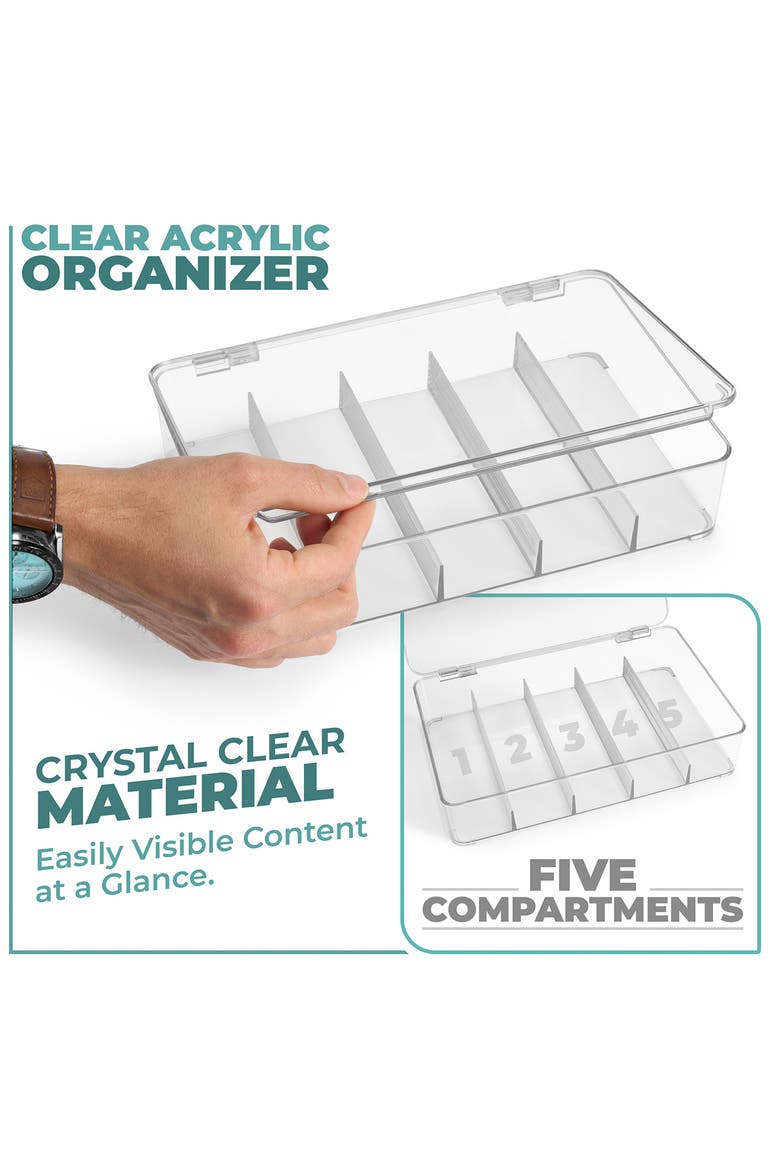 2-Pack Stackable Clear Eyewear Cases, Alternate, color, CLEAR