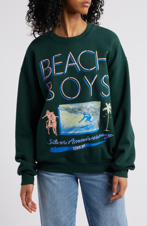 The Beach Boys Silver Anniversary Cotton Graphic Sweatshirt