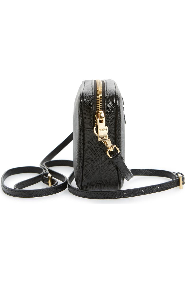 Prada Saffiano Leather Zip Crossbody Bag, Alternate, color,