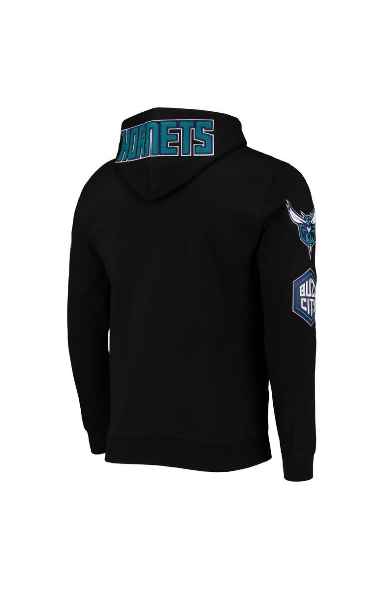 PRO STANDARD Men's Pro Standard Black Charlotte Hornets Logo Pullover Hoodie, Alternate, color, Black