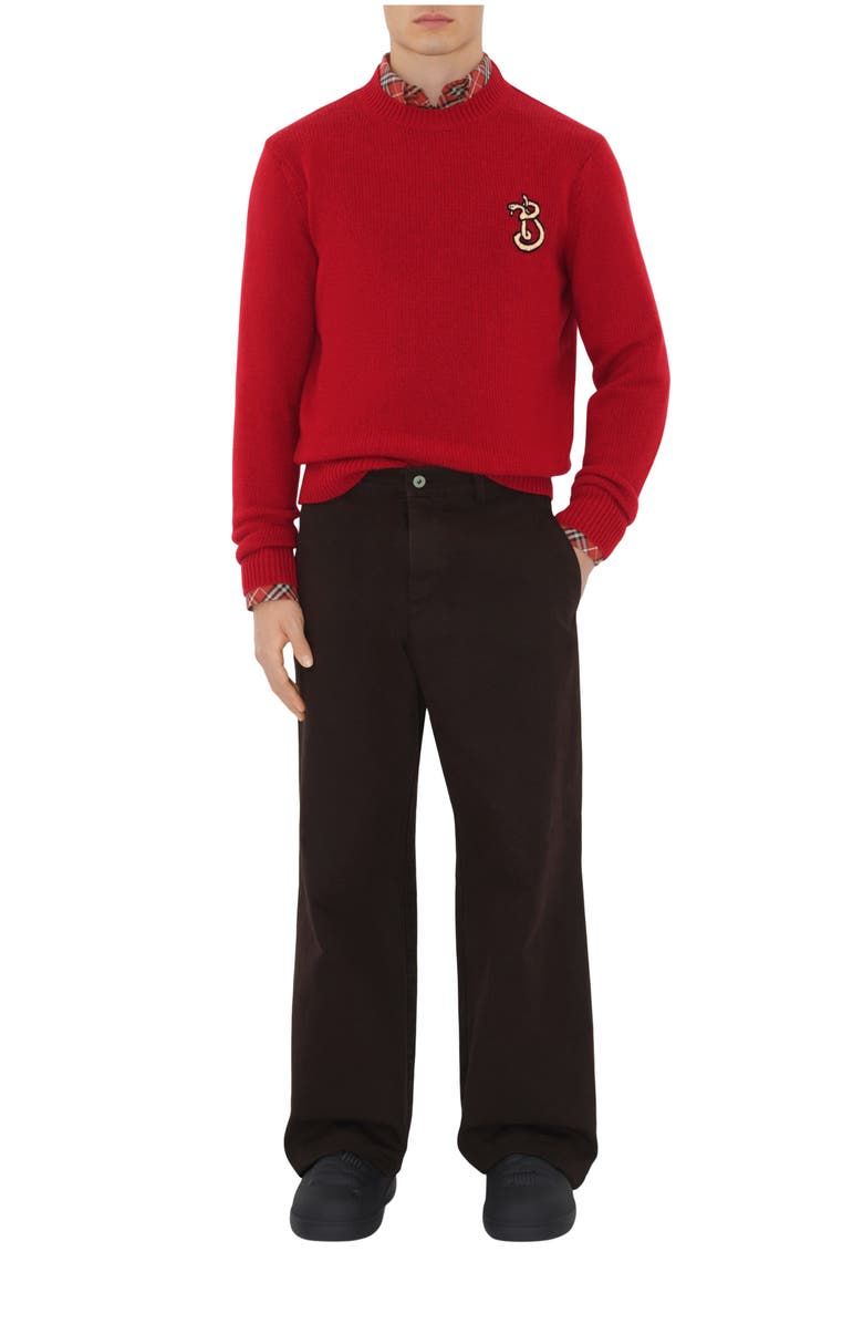 Burberry B Snake Wool Cashmere Sweater, Main, color, 