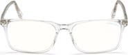 TOM FORD 56mm Rectangular Blue Light Blocking Optical Glasses