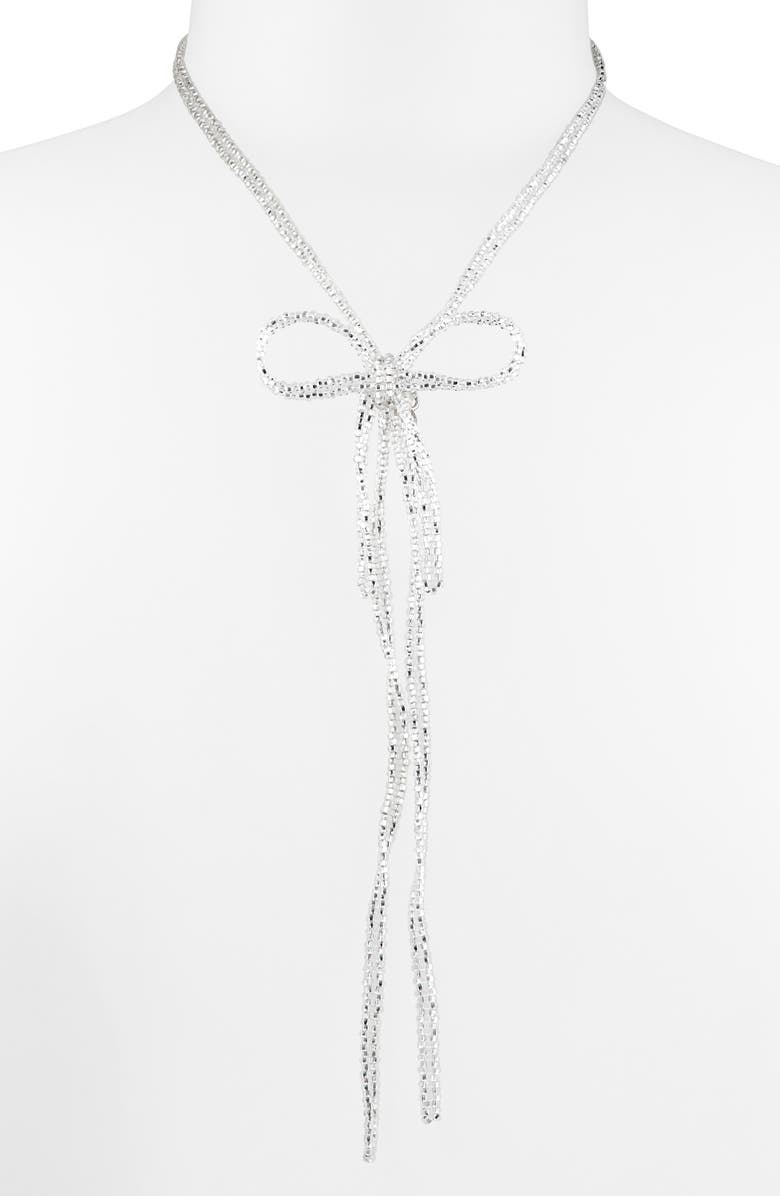 PURA UTZ Beaded Bow Tie Bolo Necklace, Alternate, color, 