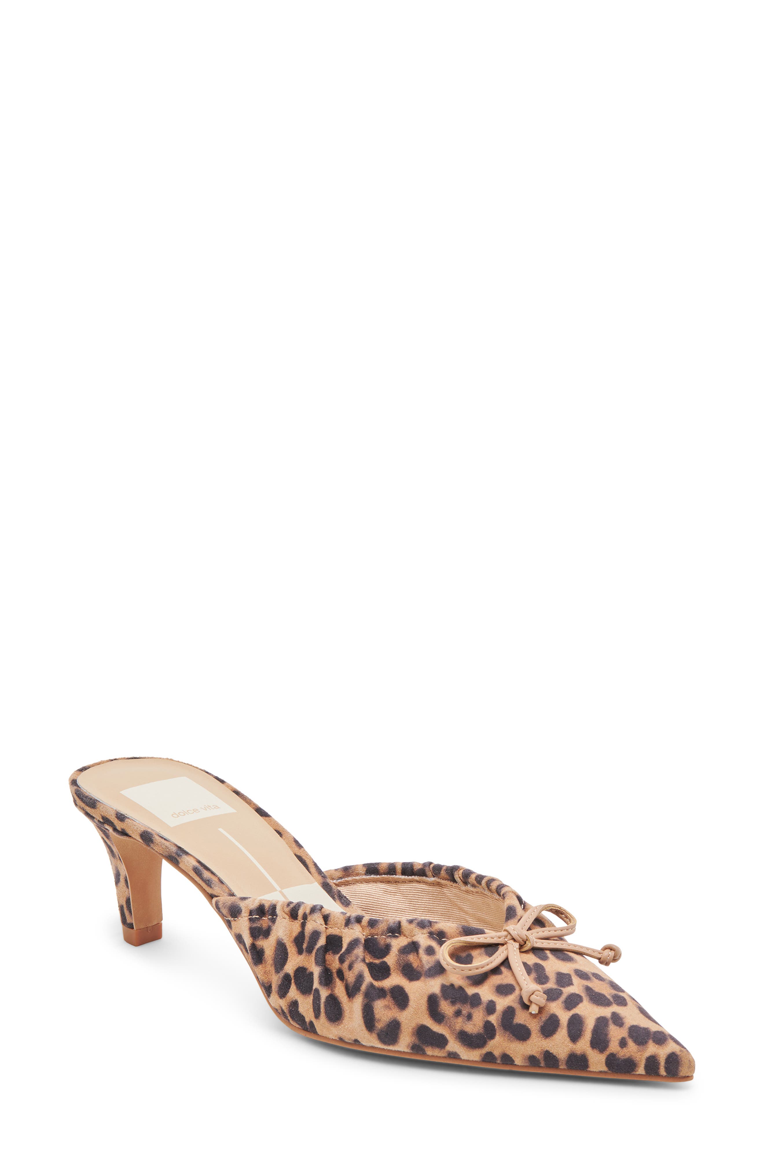 Kairi Mule, Main, color, DARK LEOPARD SUEDE