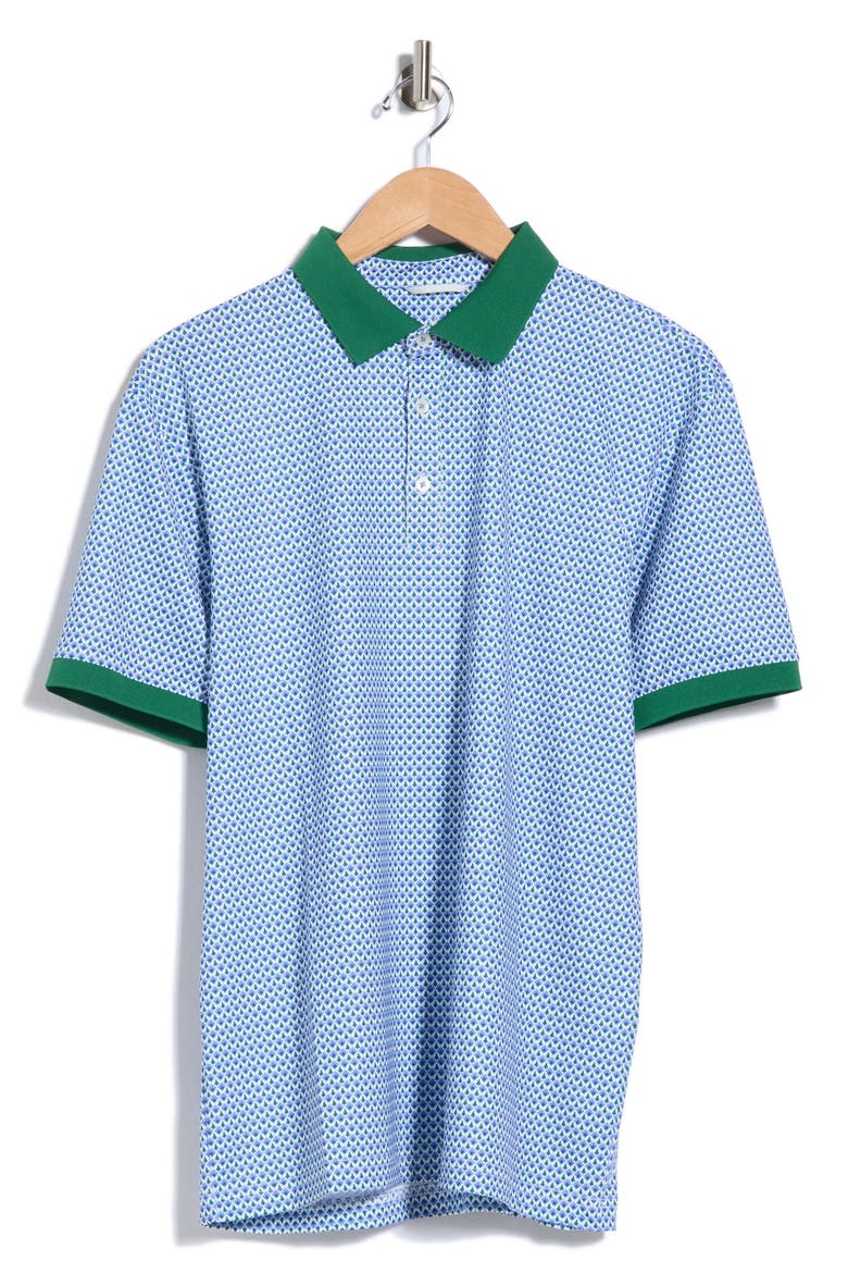 Pine Print Performance Polo, Alternate, color, FRST