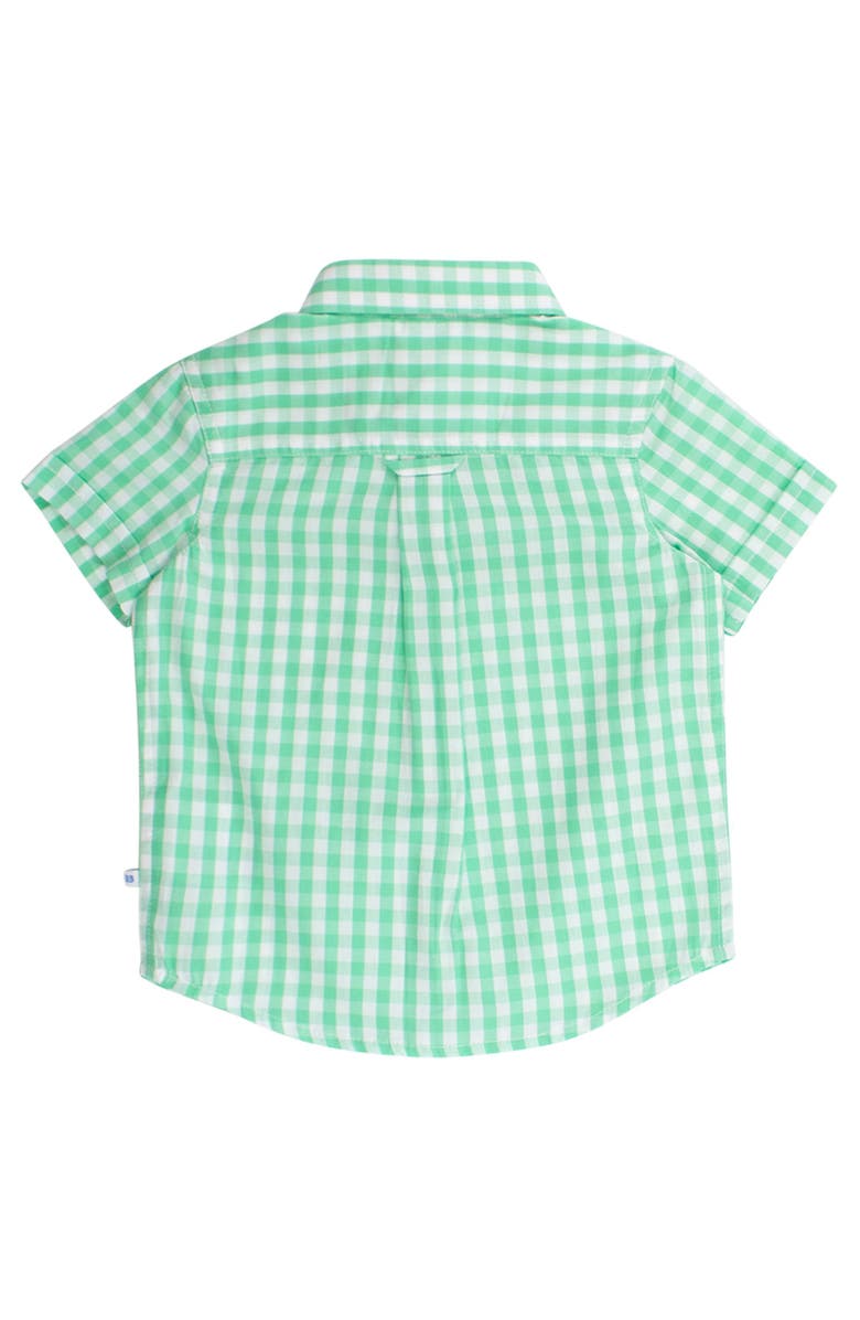 RuggedButts Toddler Short Sleeve Button Down Shirt, Alternate, color, Classic Spring Bud Gingham