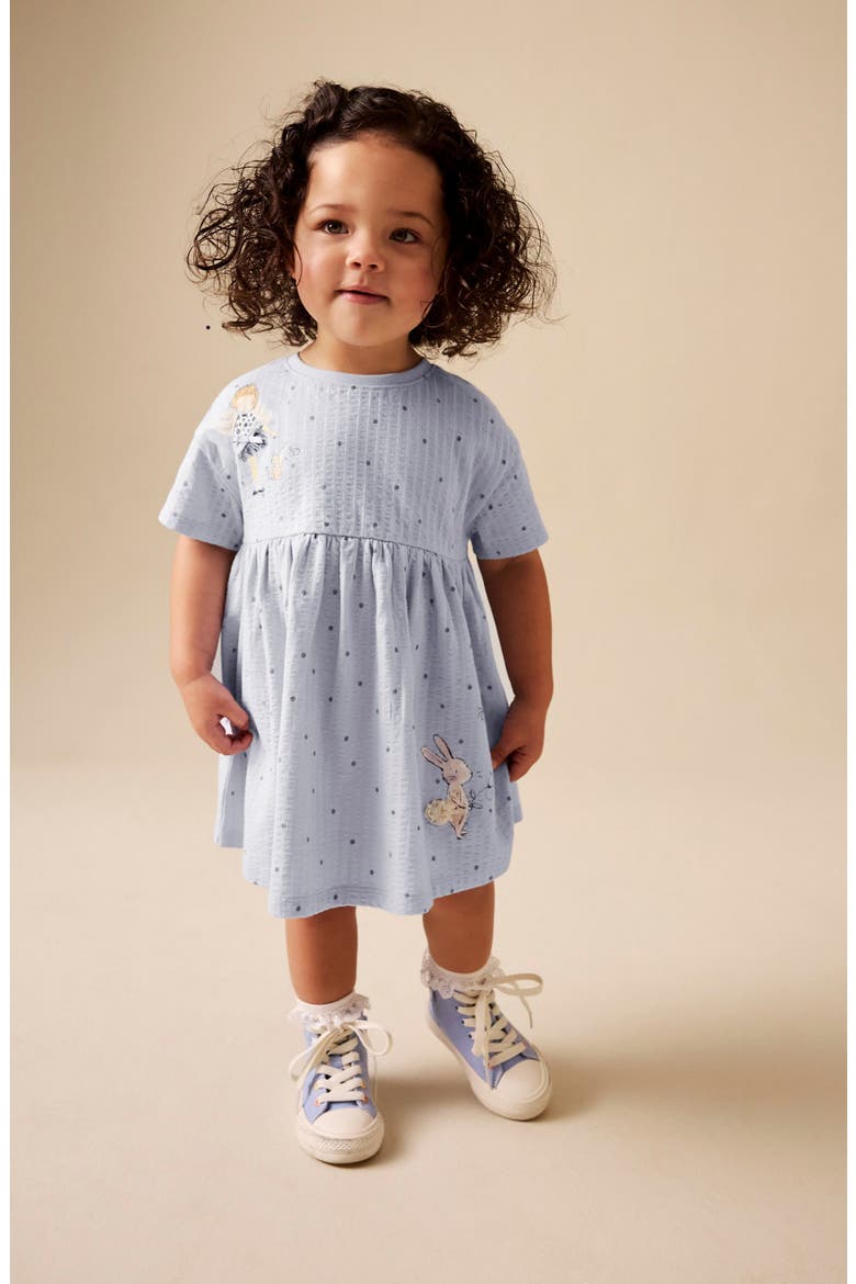 Kids' Fairy Print Rib Jersey Dress, Alternate, color, BLUE