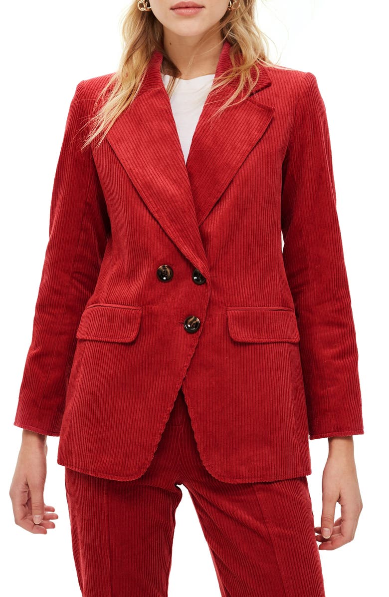Topshop Corduroy Blazer, Main, color,
