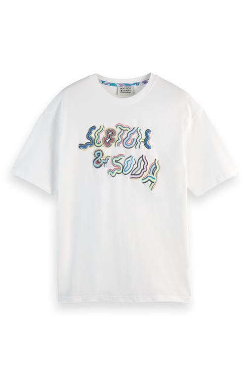 Scotch & Soda Relaxed Fit Cotton T-shirt In White