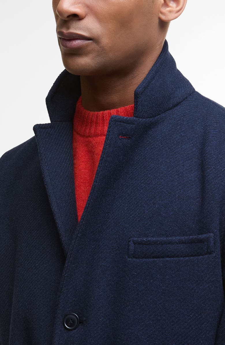 Barbour Kirkbridge Wool Topcoat, Alternate, color, Navy/ Classic
