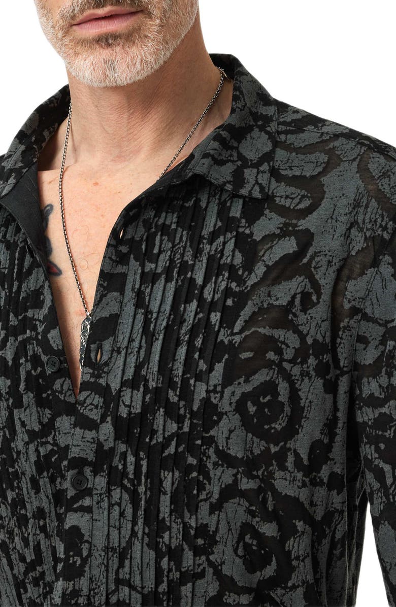 John Varvatos Florian Pintuck Detail Button-Up Shirt, Alternate, color,