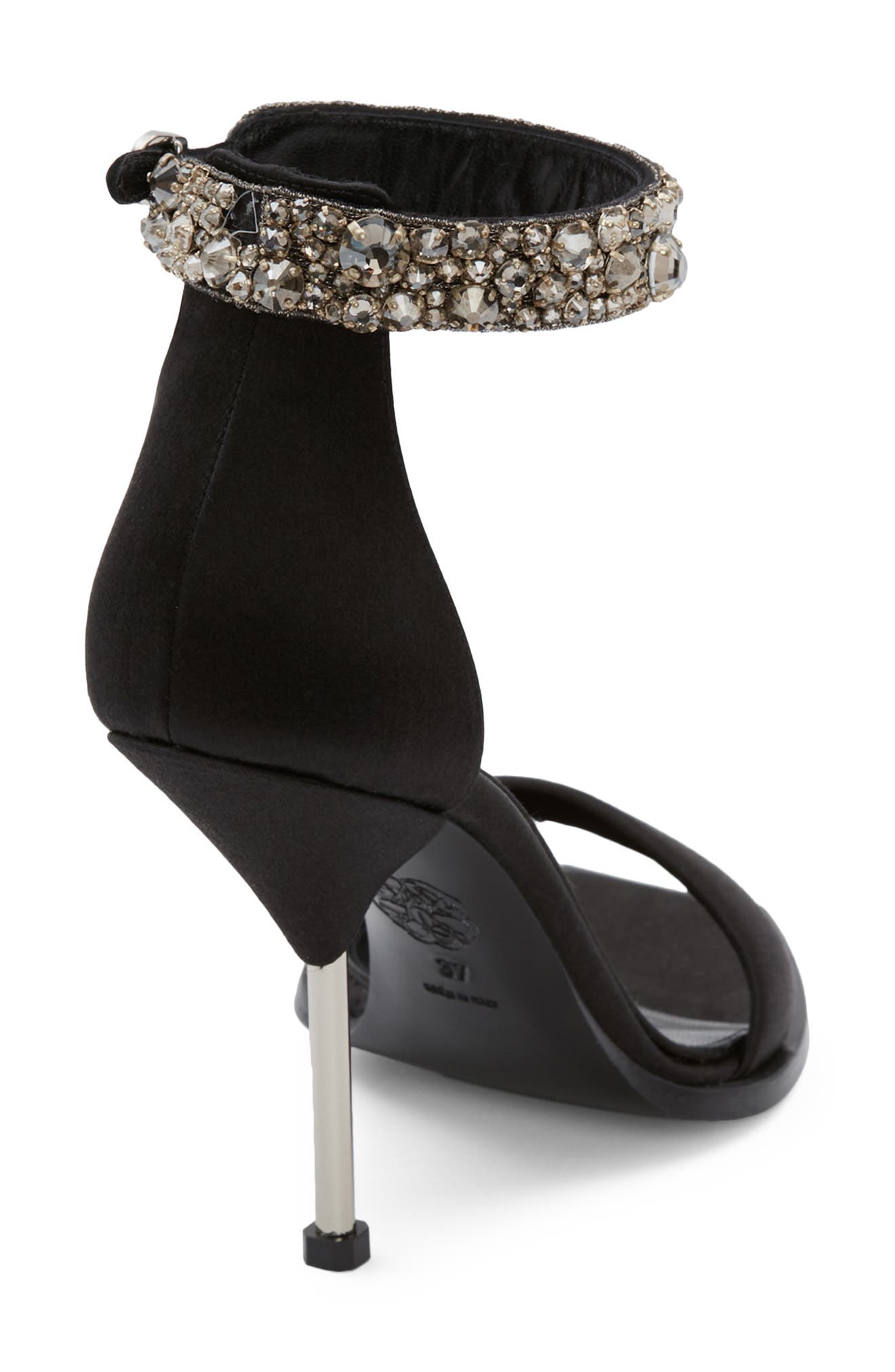 McQueen Alexander McQueen Crystal Strap Sandal, Alternate, color, 