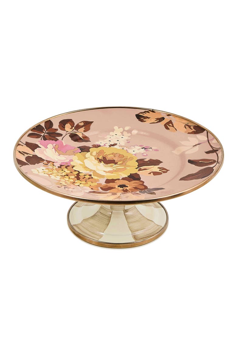 Wild Rose Mauve Mini Pedestal Platter, Alternate, color, MAUVE
